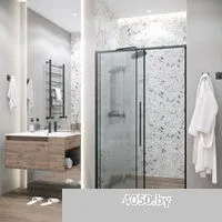 Grossman Galaxy 100x195 1/2.K33.01.10L.21.02 (черный матовый/стекло шиншилла)