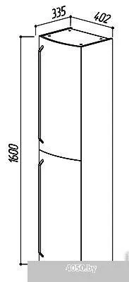 Belux Шкаф-пенал Рото ПН40 (белый, правый)