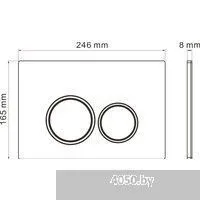 Roxen Antares в комплекте с инсталляцией Attach 5 в 1 966929 (кнопка: белый, с хромированной окантов