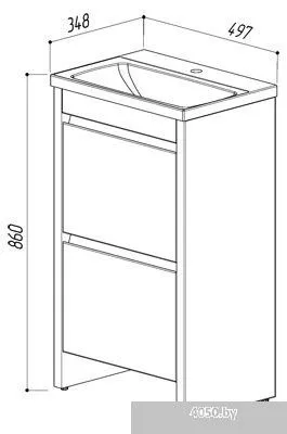 Belux Тумба под умывальник Мадрид Н50-02