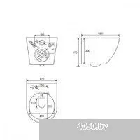 Abber Bequem AC1100MB-AC0105-AC0121MB (с кнопкой смыва)