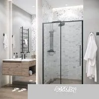 Grossman Galaxy 80x195 1/2.K33.01.80L.21.02 (черный матовый/стекло шиншилла)