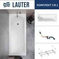 Lauter Amelia 140 21204040 (с каркасом и сифоном 21Y11022 белый)