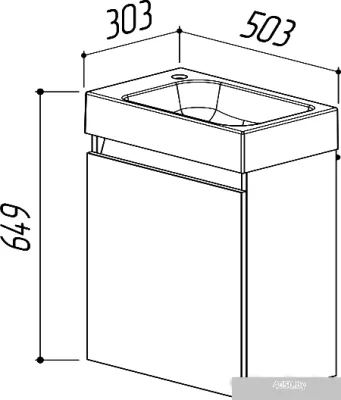 Belux Тумба под умывальник Темпо НП50 (белый)