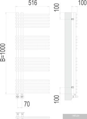 TERMINUS Астра П20 70x1000 (белый)