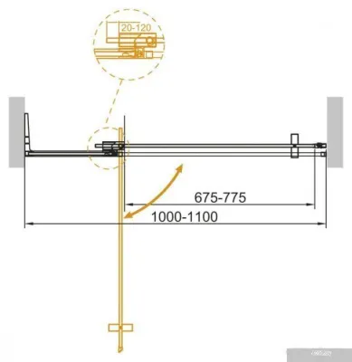 Cezares SLIDER-B-1-100/110-GRIGIO-Cr