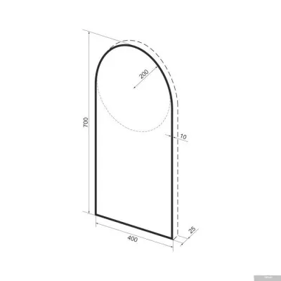 Wellsee Зеркало с фоновой LED-подсветкой 7 Rays' Spectrum 172201690, 40 х 70 см (с сенсором и регули