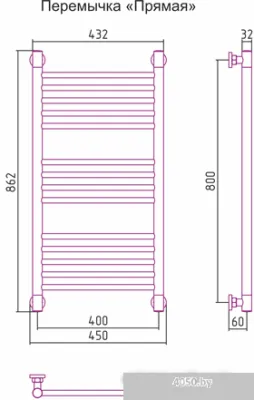 Полотенцесушитель Сунержа Богема+ 800x400 00-0220-8040