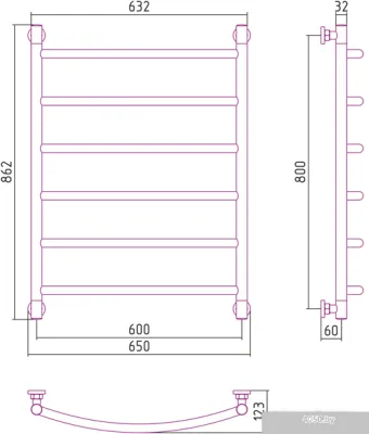 Полотенцесушитель Сунержа Галант+ 800x600 00-0200-8060