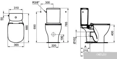 Унитаз Ideal Standard Tesi AquaBlade T008701