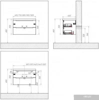 BelBagno Тумба под умывальник Etna-700-2C-SO-RW-P (rovere moro)
