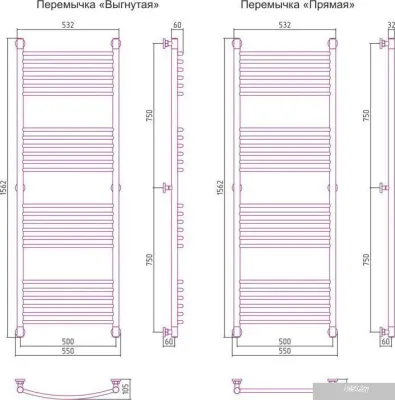 Полотенцесушитель Сунержа Богема+ 1500x500 00-0220-1550