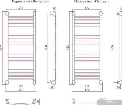 Полотенцесушитель Сунержа Богема+ 1000x400 12-0220-1040