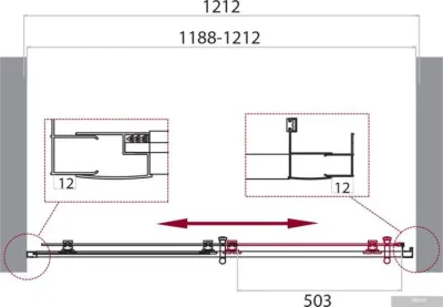 BelBagno UNO-195-BF-1-120-CH-CR