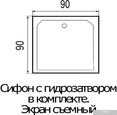 Душевой поддон River Wemor 90/38 S