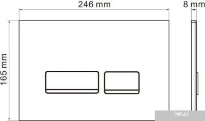 Roxen Antares Bidet в комплекте с инсталляцией StounFix Slim 6 в 1 962866 (кнопка: белое стекло)