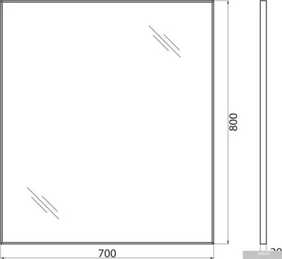 BelBagno Зеркало SPC-AL-700-800