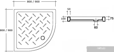 Душевой поддон RGW CR/R-088 80x80
