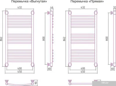 Полотенцесушитель Сунержа Богема+ 800x400 071-0220-8040