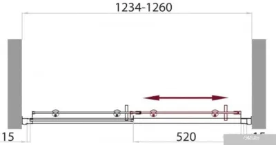 BelBagno UNO-BF-1-125-P-Cr (матовое стекло)