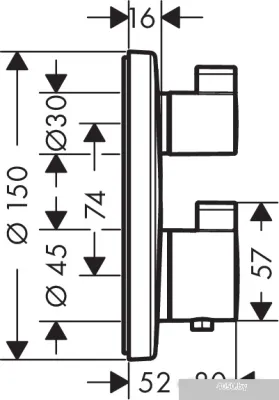 Смеситель Hansgrohe Ecostat S 15758000