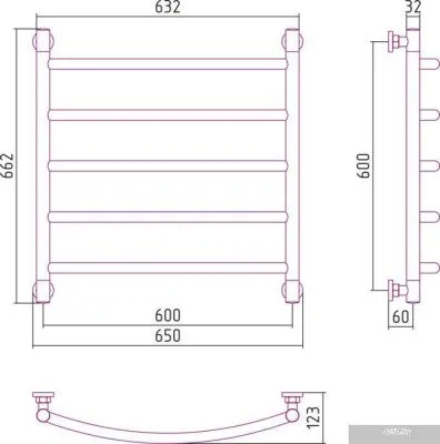 Полотенцесушитель Сунержа Галант+ 600x600 00-0200-6060