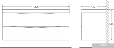 BelBagno Тумба под умывальник Marino-1200-2C-SO-WO-P (rovere bianco)
