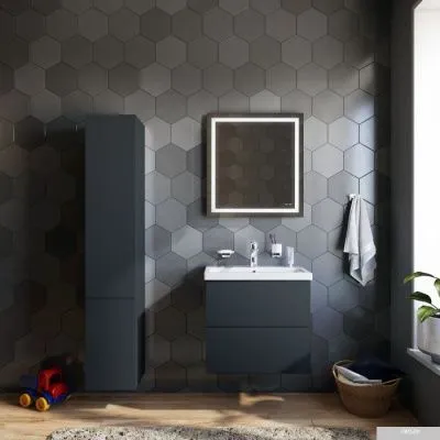 AM.PM Тумба под умывальник Gem 60 M90FHX06022GM (2 ящика, графит)