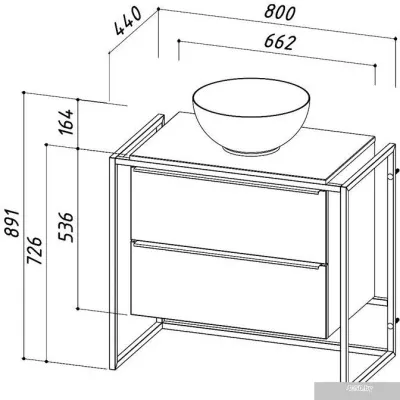 Belux Тумба под умывальник Марбелья НП 80-02 (145, opale матовый)