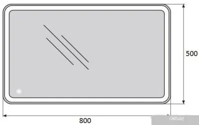BelBagno Зеркало SPC-MAR-500-800-LED-TCH