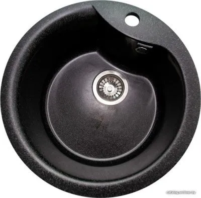 Кухонная мойка GranAlliance G-12 (черный, без сифона)