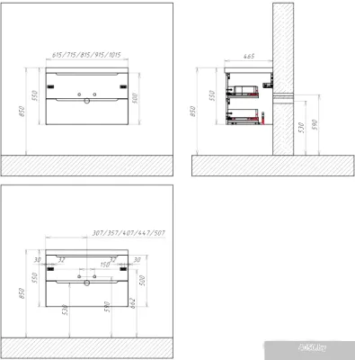 BelBagno Тумба под умывальник Etna-900-2C-SO-WO-P (rovere bianco)