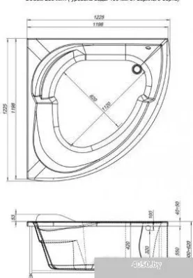 Экран под ванну Aquanet Fregate 120