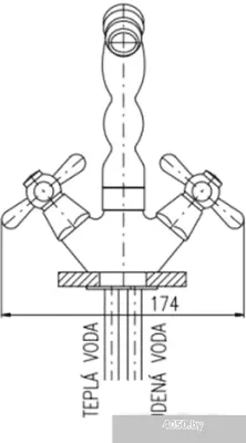 Смеситель Slezak RAV Морава Ретро MK120.5/9SM