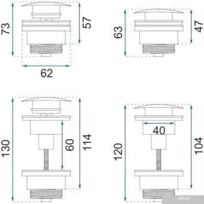 Rea Klik-Klak REA-A8586 (матовое золото)