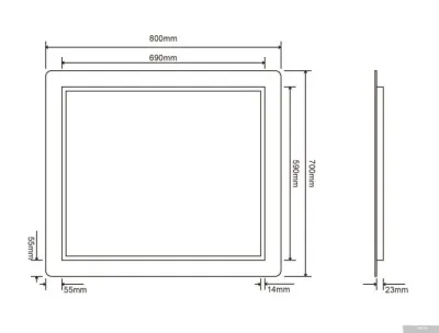 Roxen Зеркало Irida 510185-80 80х70