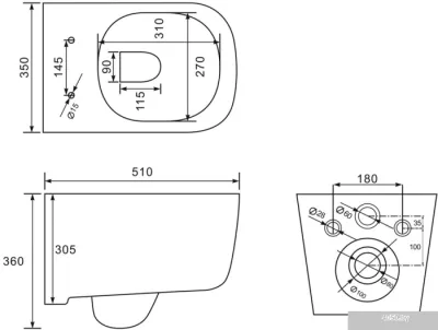 Унитаз Vincea Core VT1-28 (белый)