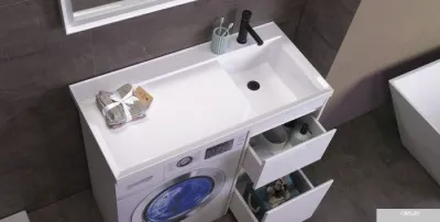 Belux Тумба под умывальник Ока Н 60-02 (1, белый глянец)