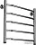 Полотенцесушитель Ростела Трапеция нижнее подключение 1/2 5 перекладин 40x60 см