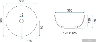 Умывальник Rea Stella (коралловый матовый)