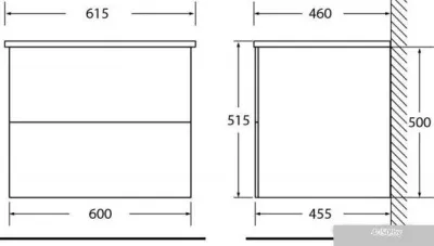 BelBagno Тумба под умывальник Etna-600-2C-SO-WO-P (rovere bianco)