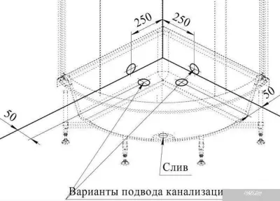 Душевой поддон Radomir 100x100 1-11-0-0-0-004