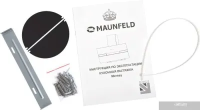 MAUNFELD Mersey 90 (нержавеющая сталь\черное стекло)