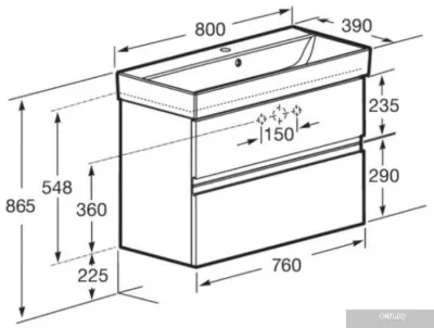 Roca Тумба под умывальник Oleta 80 7857640806