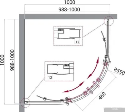 BelBagno UNO-195-R-2-100-CH-CR