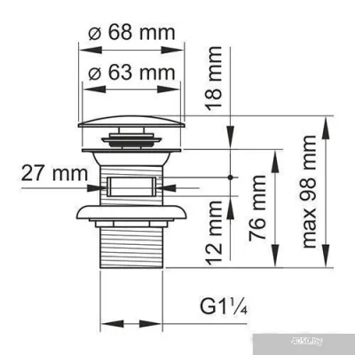 Донный клапан Wasserkraft A080