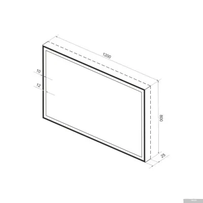 Wellsee Зеркало с фронтальной LED-подсветкой 7 Rays' Spectrum 172201410, 120 х 80 см (с сенсором и р