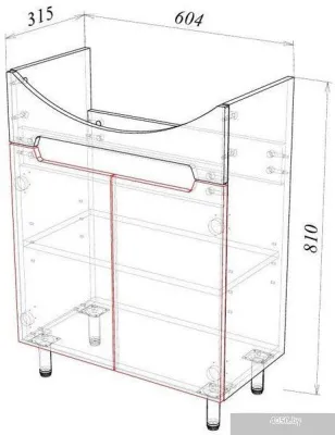 Garda Тумба под умывальник Marko-112 65 Т_ум_2дв_650_Marko