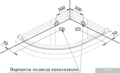 Душевой поддон Radomir 120x90 1-11-0-1-0-010