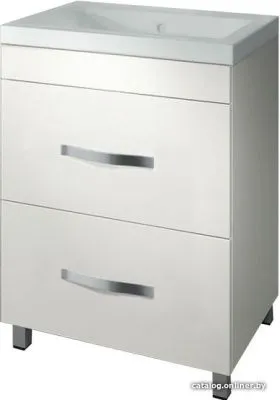 Какса-А Тумба под умывальник Квадро 70 напольная (белый)